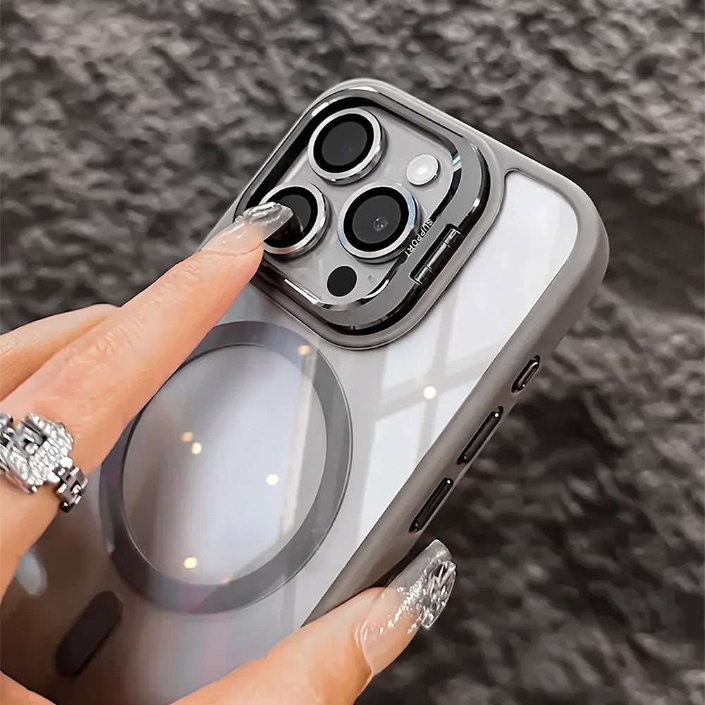 Magnetic Phone Case with Camera Protection & Built-In Stand