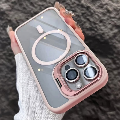 Magnetic Phone Case with Camera Protection & Built-In Stand