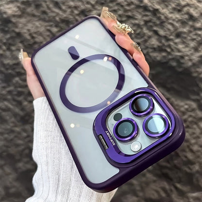 Magnetic Phone Case with Camera Protection & Built-In Stand