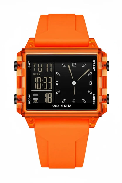 Analog-Digital Sport Watch – Waterproof, Luminous & Multi-Function
