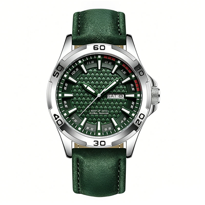 ⌚LIMITED-TIME50% OFF!💥Men's Luminous Quartz 30M Sports Wristwatch – 3D Geometric Dial, Anti-Scratch, Water Resistant ✨