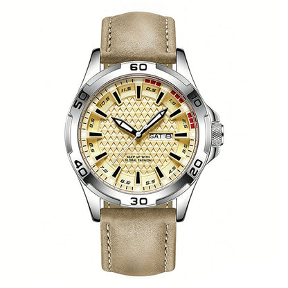 ⌚LIMITED-TIME50% OFF!💥Men's Luminous Quartz 30M Sports Wristwatch – 3D Geometric Dial, Anti-Scratch, Water Resistant ✨